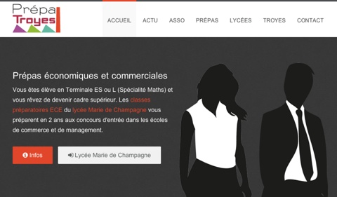 Page d'accueil du nouveau site